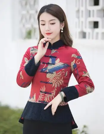如意风中式棉袄女唐装棉服棉衣旗袍式上衣年轻款复古中国风女装r702m