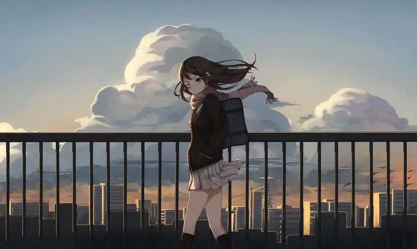 动漫的女生穿着肉色丝袜撅着屁股趴在床上的超清电脑壁纸高清原图出