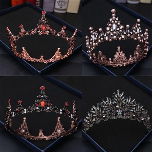 婚礼妈妈盘头发型 结婚圆冠水晶水钻韩式结婚晚宴生日礼服发饰品