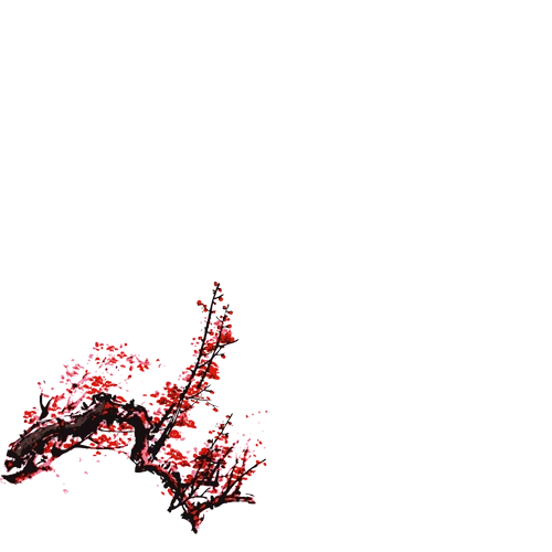 【引用】《梅花 水墨花 古典小饰物》png免抠图素材