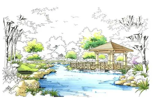 景观手绘表现步骤