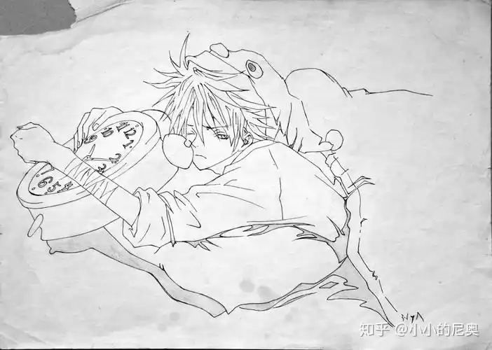 重画好几十遍(因为小时候画画力气特大,擦掉痕迹比现在ctrl z难太多)