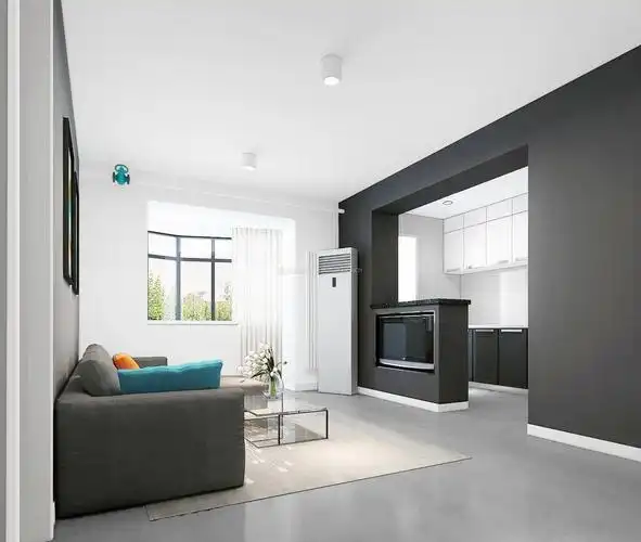 大方质感现代黑白简约风客厅装修效果图