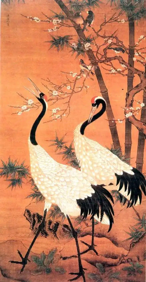 边景昭 《双鹤图》