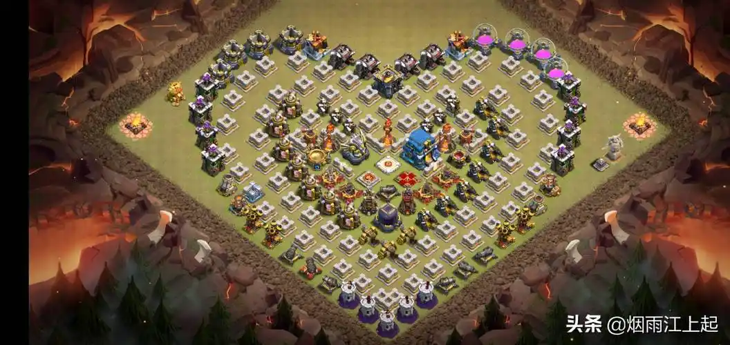 部落冲突十本爱心阵型链接及图片,部落冲突十本爱心阵怎么摆及复制?