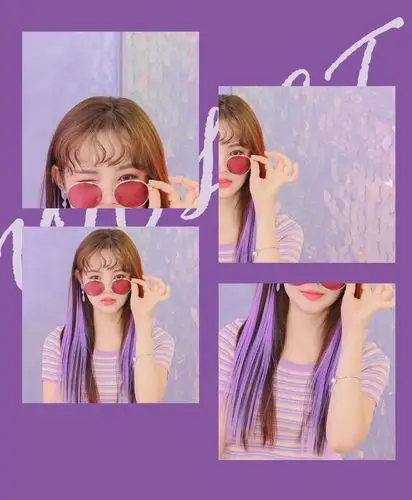 挂耳染接发片挑染假发片隐形贴片无痕一片式彩色发片长款网红假发