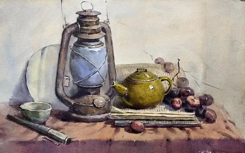 【水彩静物】广东联考色彩示范步骤_哔哩哔哩_bilibili