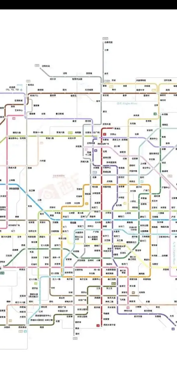 西安地铁2050年规划图曝光.