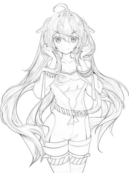 95为大家整理了一组适合新手临摹的线稿素材,整体难度不大,二次元