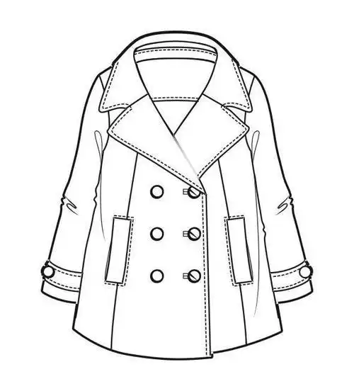 外套大衣简笔画 第1页
