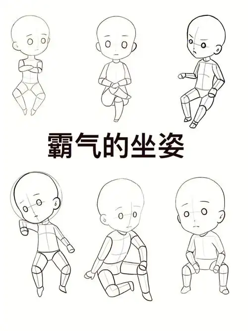 自学q版人物11霸气的坐姿