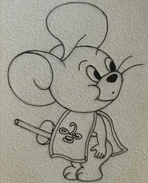 杰瑞老鼠简笔画猫和老鼠杰瑞简笔画