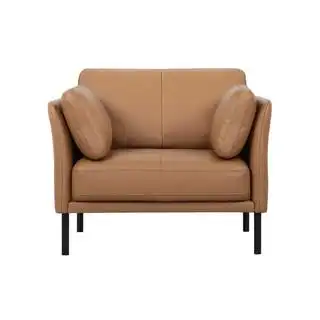 商品youliving样子生活爵士真皮沙发单人位暖阳橘