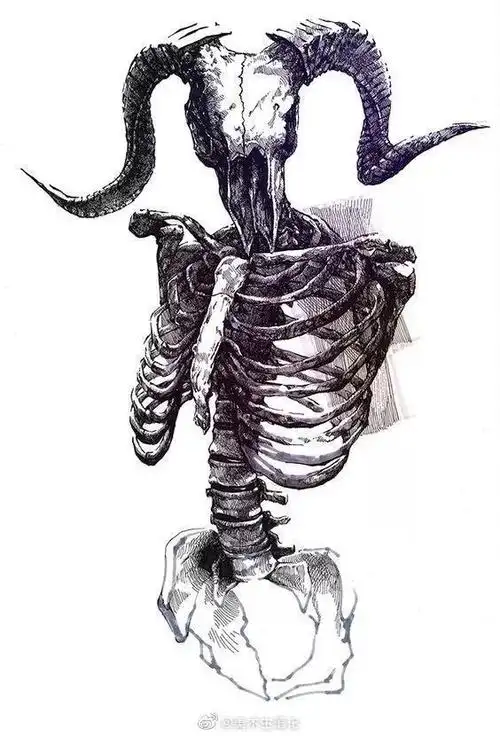 绘画参考#骨骼素描