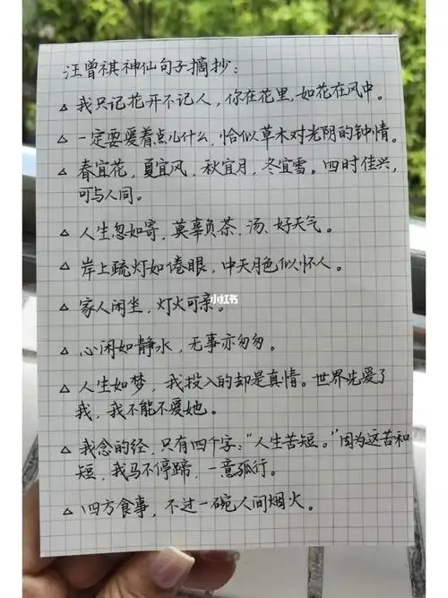 手写摘抄汪曾祺笔下的神仙句子
