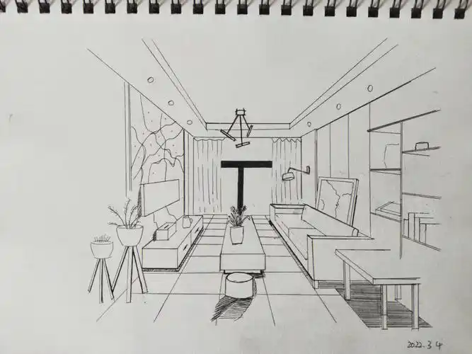 室内手绘效果图,今天总结在一起啦～##画画的日常  #手绘  #发展发向