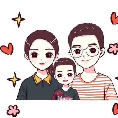 一家三口头像卡通超萌,精美头像-可爱美图