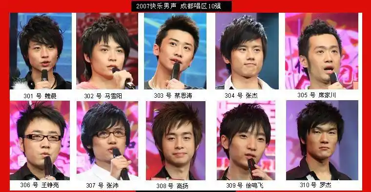 快乐男声2005名单