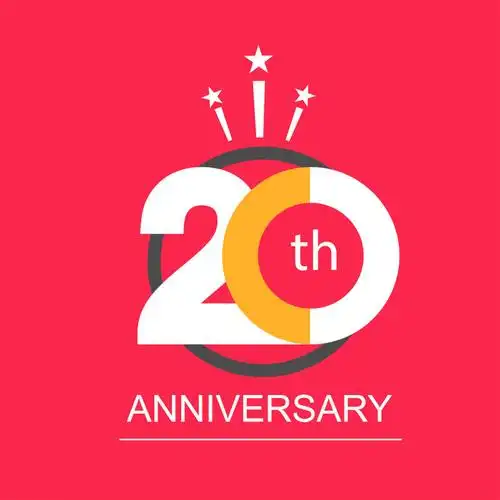 抽象矢量20周年的纪念插图