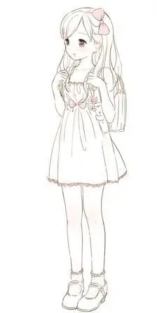 我要的是葫芦简笔画步骤人物女孩简笔画人物全身女生全身画简笔画sai2