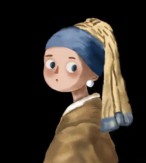 戴珍珠耳环的少女