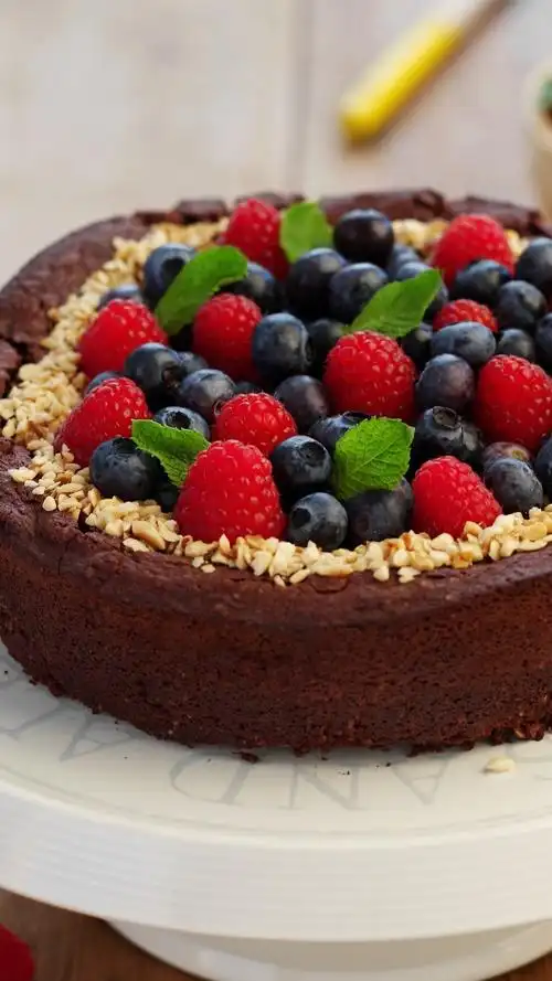 巧克力蛋糕,浆果,食品,甜 4k