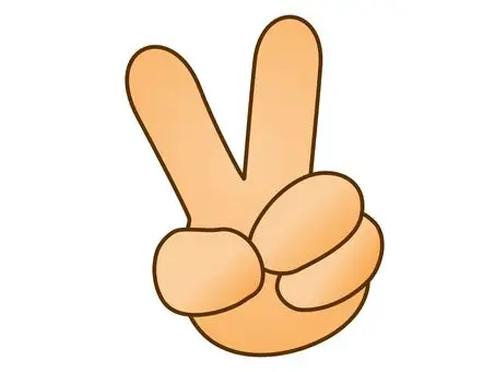 和平标志男学生