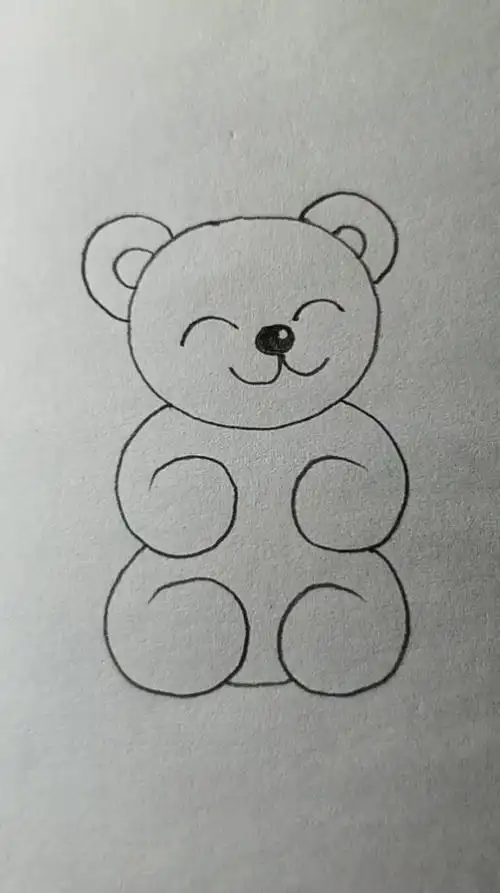 教大家画一只超级简单的小熊,看到成品真是让人感觉萌萌哒