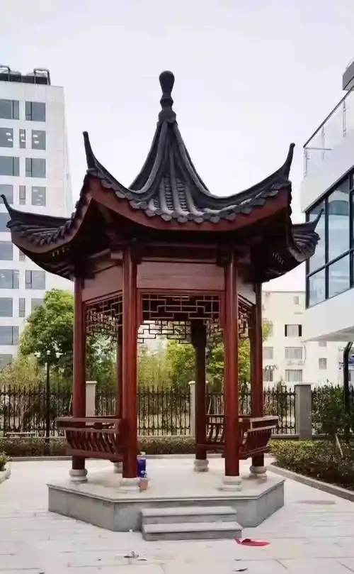 六角亭防腐木凉亭防腐木亭子古建凉亭