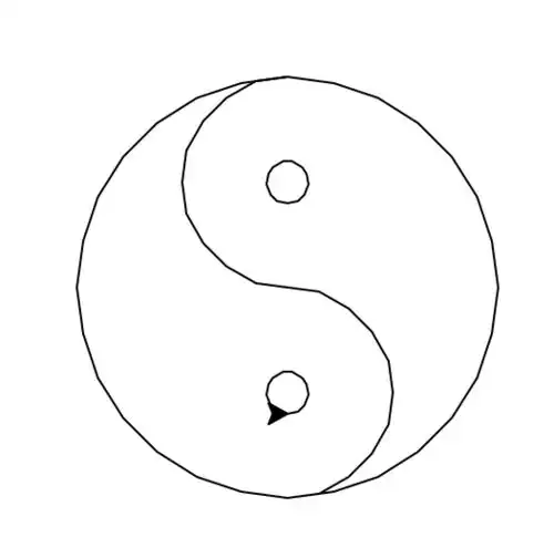 太极图import turtle turtle.circle(100) turtle.