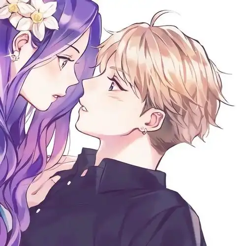 q版创意的各类型动漫男女人物裁剪一人一半情侣头像