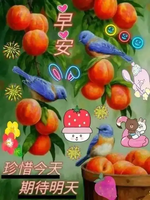 冬季周四清晨群发早上好表情图片 早安问候语温馨短句配图