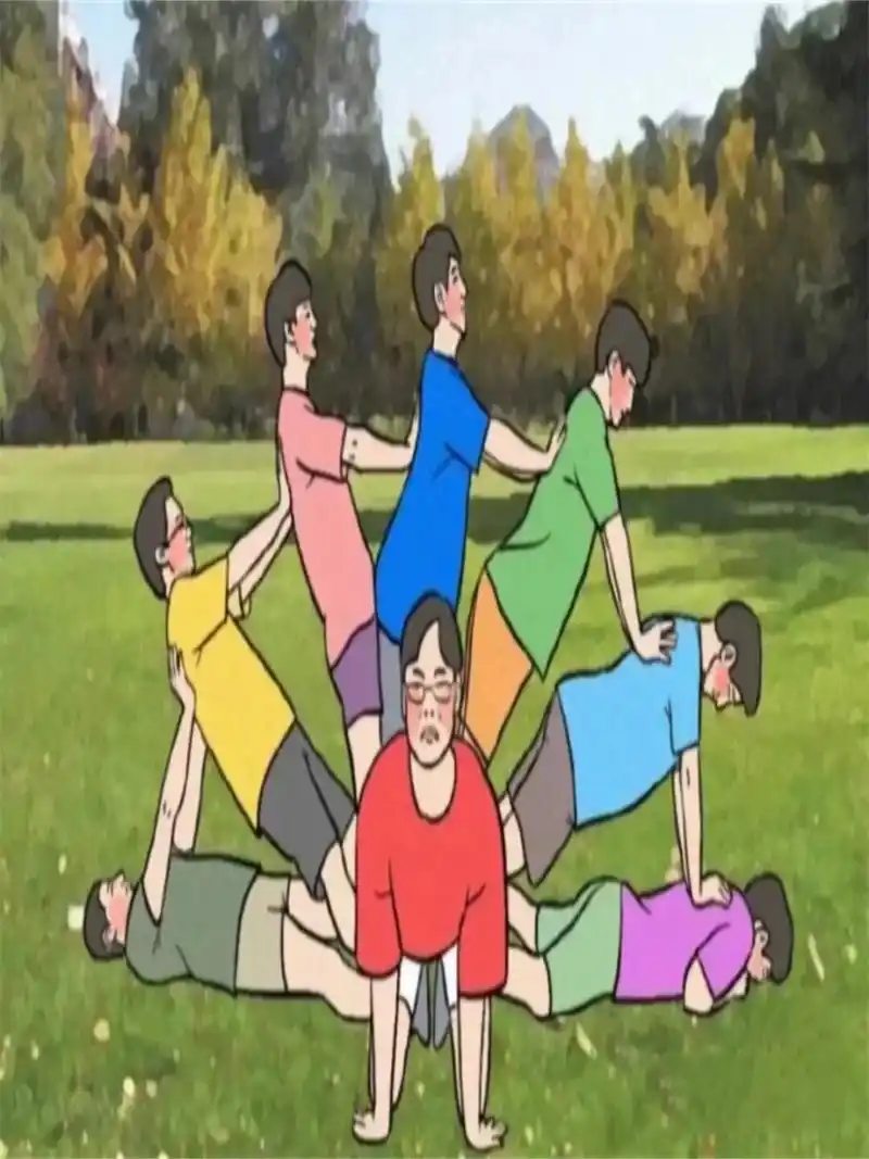 打印出照片,让伴郎和新郎一起模仿照片中的搞笑动作