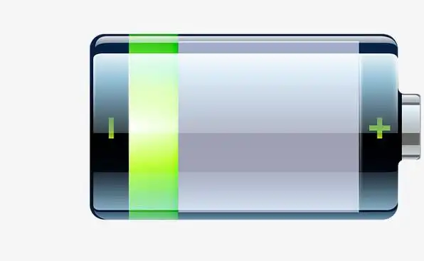 水晶电池卡通低电量电池图