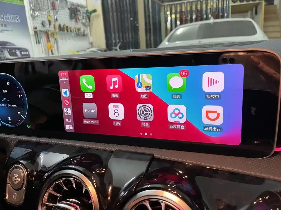 19款奔驰a200l原车屏加装全屏苹果carplay 同时支持全屏无线华为hicar