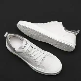 macjabags夏季透气潮鞋子男百搭时尚潮流真牛皮面小白鞋男运动休闲