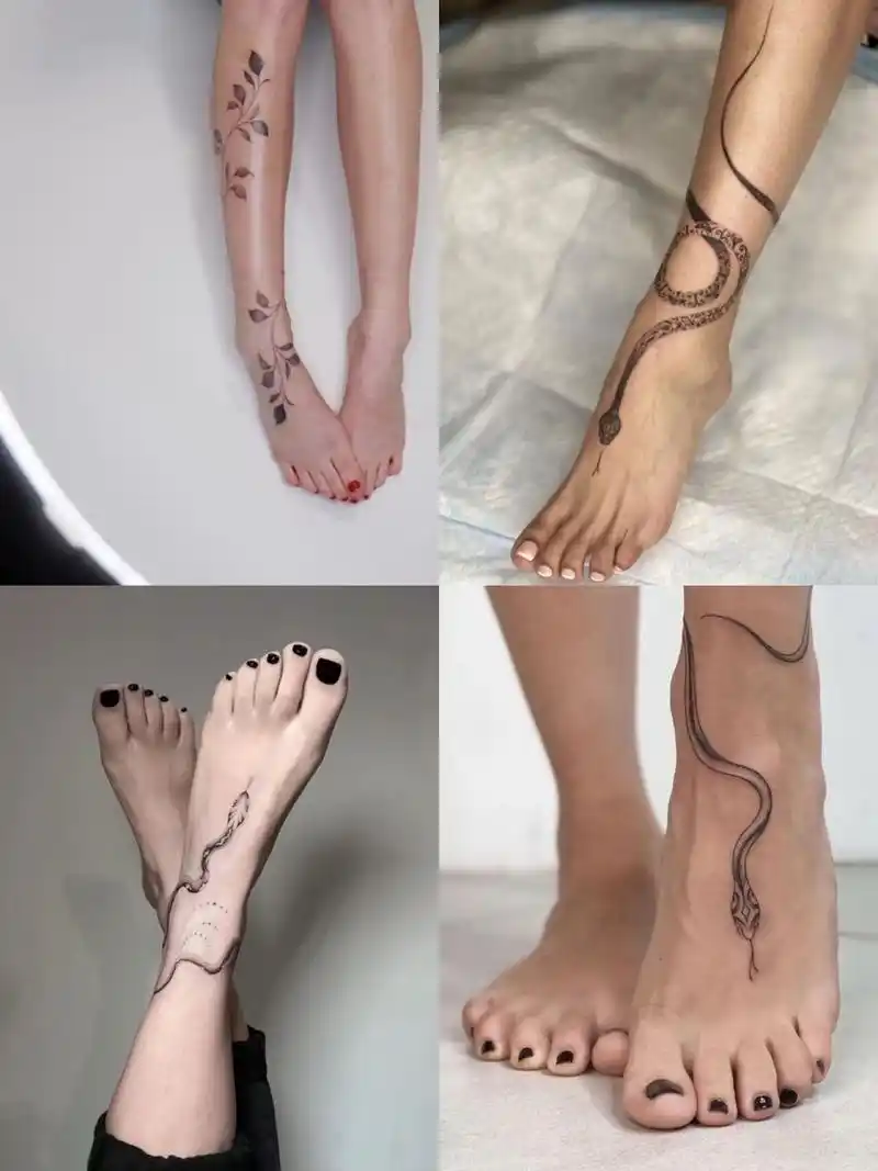 7215适合女性超性感脚背纹身分享|干货tatto  tattoo 卡通纹身