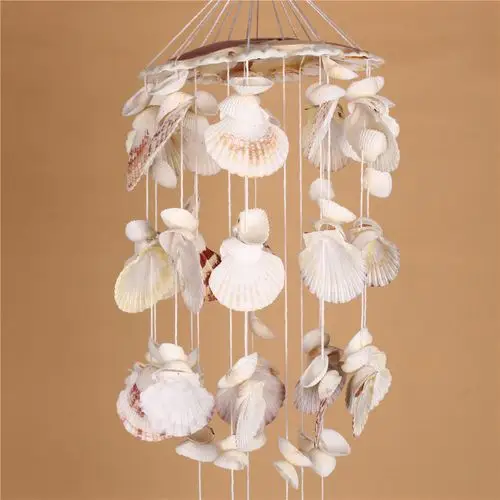 景区旅游纪念品天然海螺贝壳风铃 田园风格贝壳风铃家居装饰
