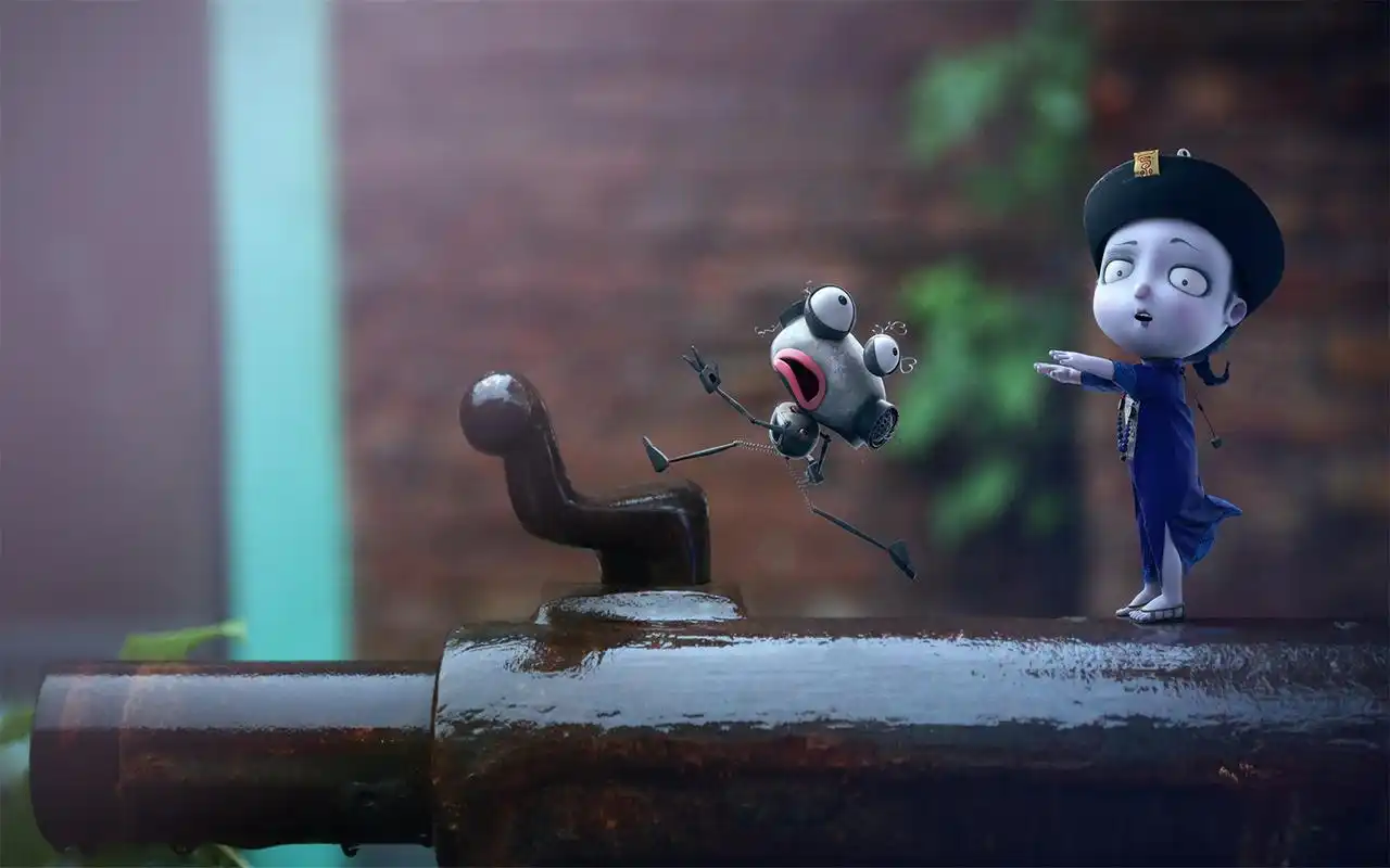 小僵尸僵小鱼呆萌可爱电脑壁纸