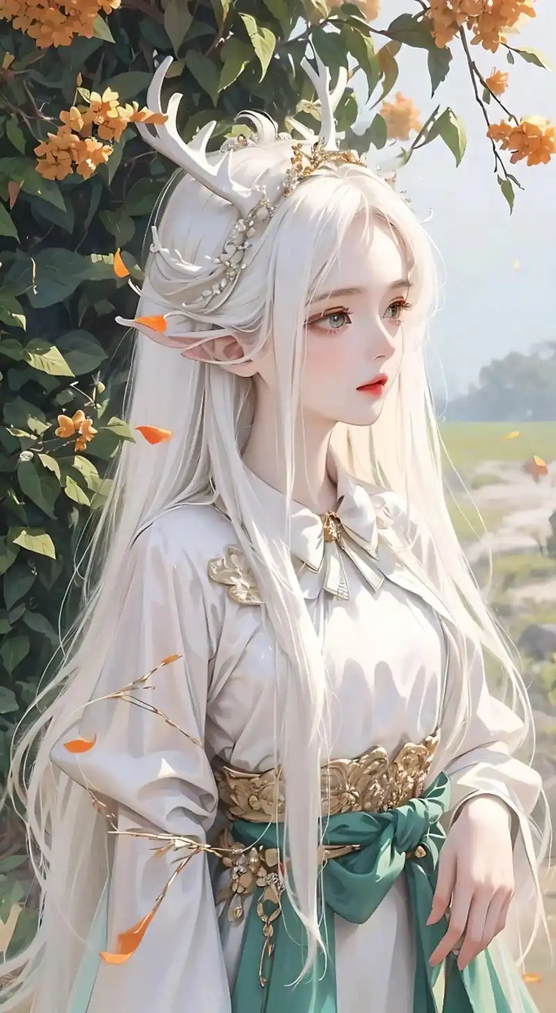 白发古风系美女壁纸头像.#原创 #古风 #美出高级感 #美图 - 抖音