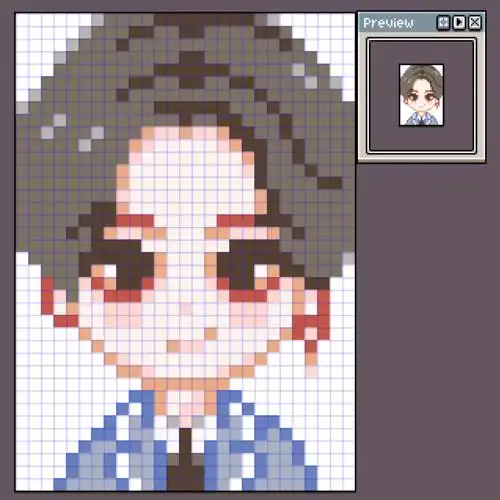 作者:三二教你画像素画原创教程蔡徐坤(kun),1998年8月2日出生于浙江