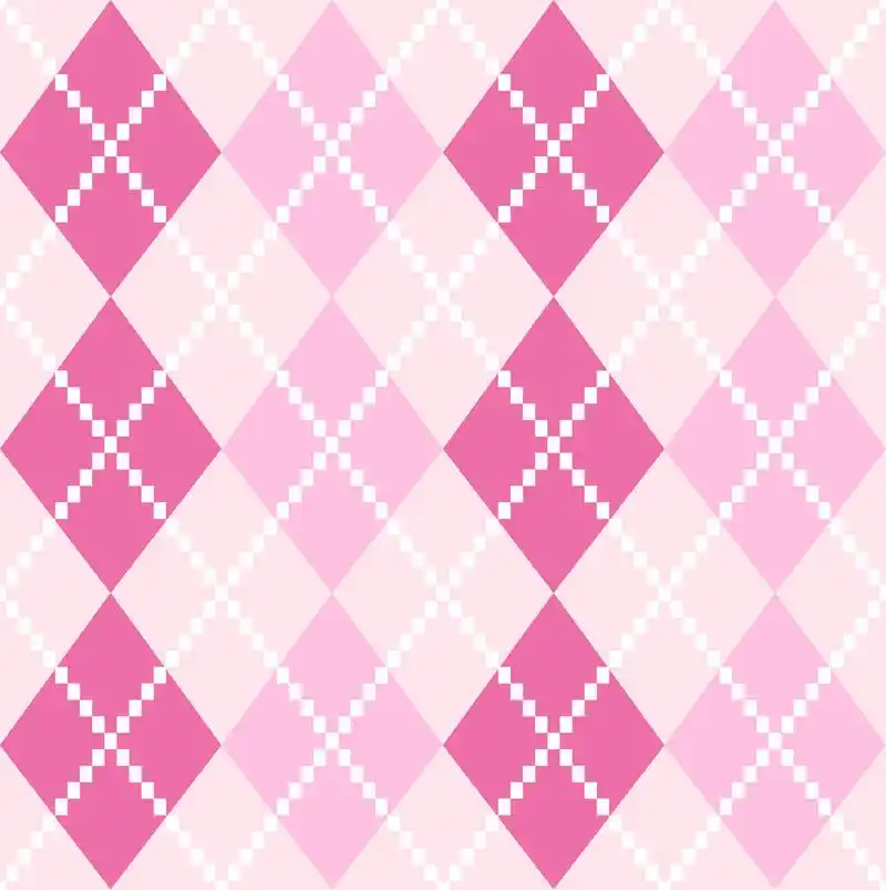 粉红色的无缝菱形图案的情人节那天