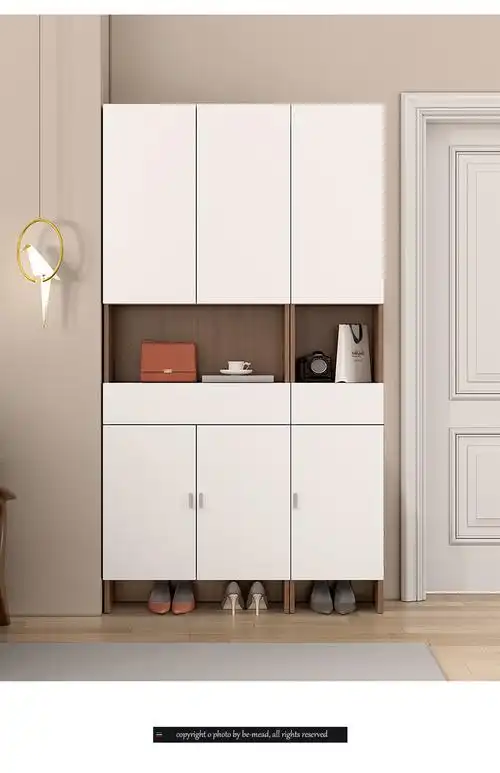 进门玄关柜大容量鞋柜高立式衣架一体靠墙家用储物柜间厅柜门厅柜a柜