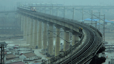 火车gif转弯gif铁路gif