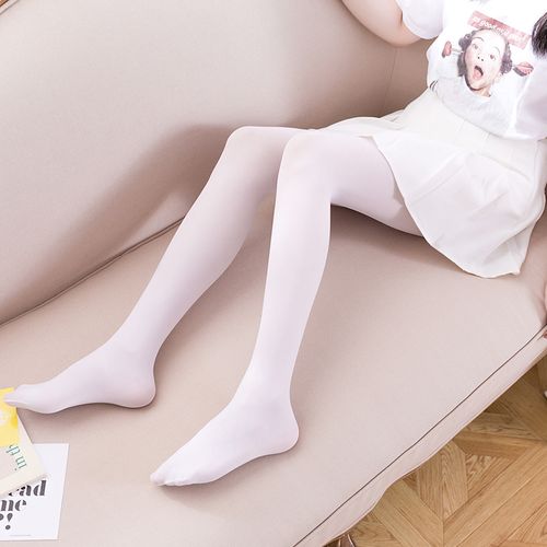 天鹅绒连裤袜白色丝袜女防勾丝日系夏季薄款显瘦打底袜舞蹈袜大人