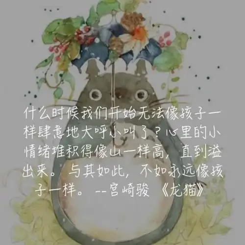 文字龙猫宫崎骏动画经典语录