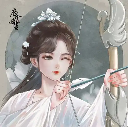 摸了一张颜淡妹子,还有一张帝君的情头在隔壁97杨紫插画古风头像