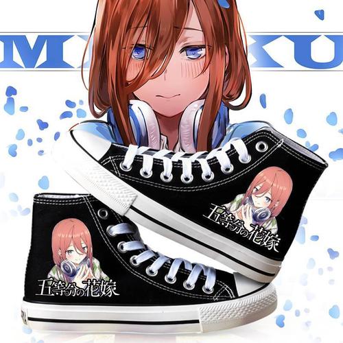 五等分的新娘 三玖天下第一 动漫周边新款春夏男女情侣休闲帆布鞋