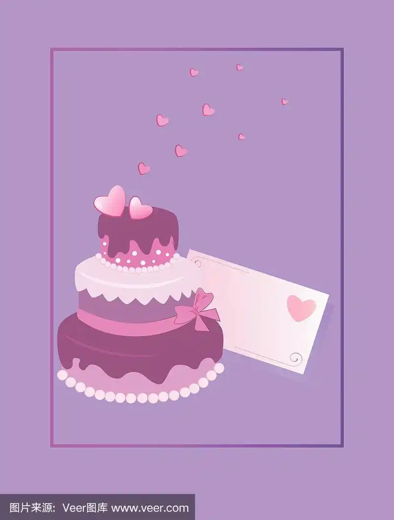 情人节卡,无人,矢量,粉色,紫色