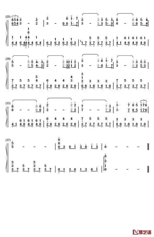 罗密欧与朱丽叶钢琴简谱-数字双手-理查德·克莱德曼  richard